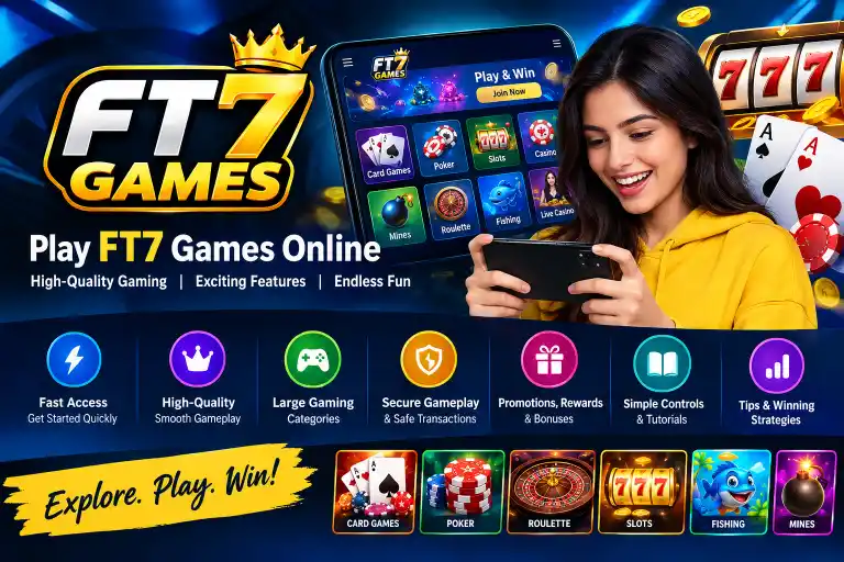 FT7 Games online with high-quality gaming, multiple game categories, rewards and simple controls